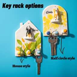 Personalized Pet Figurine Key Holder Custom Ceramic Dog, Cat, Bird - thumbnail 2
