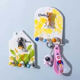 Personalized Pet Figurine Key Holder Custom Ceramic Dog, Cat, Bird - thumbnail 3