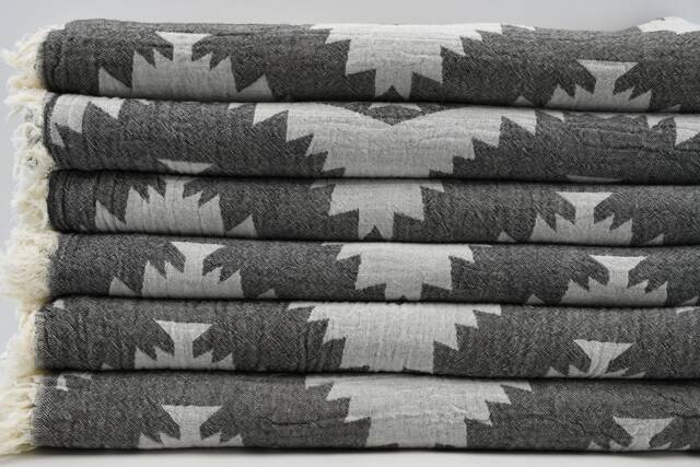 "Turkish Towel, Geometric Towel, Handmade Towel, Turkish Peshtemal, Aztec Towel, 35""x70" - image 1