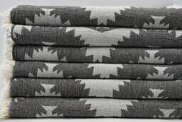 "Turkish Towel, Geometric Towel, Handmade Towel, Turkish Peshtemal, Aztec Towel, 35""x70"