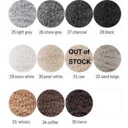 Boucl?? Round Ottoman Pouf, Chunky Knitted Footstool Pouffe, Modern Floor Seating, Machine Washable Cover - thumbnail 4