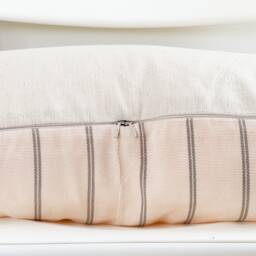 "Handwoven Lumbar Pillow Cover Vintage Karen Batik, Boho Farmhouse Decor - 14"" X 36" - thumbnail 3