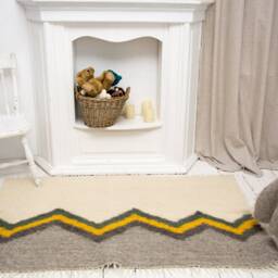 Scandinavian Wool Area Rug - Handwoven Eko Sheep Carpet - thumbnail 2