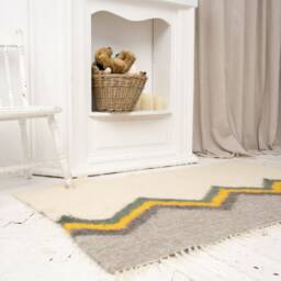Scandinavian Wool Area Rug - Handwoven Eko Sheep Carpet - thumbnail 3