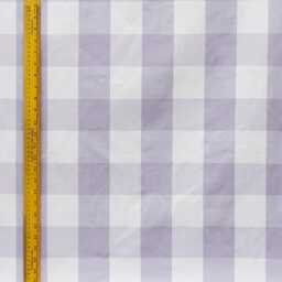 Light Purple N Ivory Gingham Checks Cotton Curtain Panels - Rod Pocket, Grommet, Box Pleat, Three Pinch Tab Top & Plain Ring Top - thumbnail 4