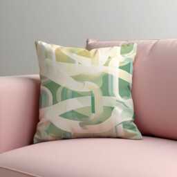 Green Abstract Cushion Cover, Soft Brushstroke Design Pillow Case, Modern Art Decor, 18x18 - thumbnail 3