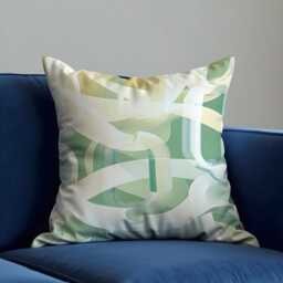 Green Abstract Cushion Cover, Soft Brushstroke Design Pillow Case, Modern Art Decor, 18x18 - thumbnail 2