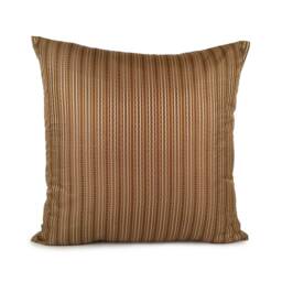 Gold Tan, Light Tan & Bronze Stripped Pillow, Throw Pillow Cover, Decorative Cushion Accent Trendy Silk Cover