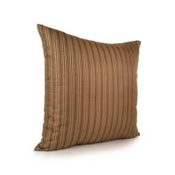 Gold Tan, Light Tan & Bronze Stripped Pillow, Throw Pillow Cover, Decorative Cushion Accent Trendy Silk Cover - thumbnail 2