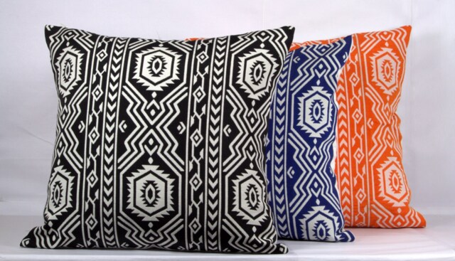 Pillow Covers 20x20, Orange Black Pillows Cases 24x24, Maroon Throw 26x26 - image 1