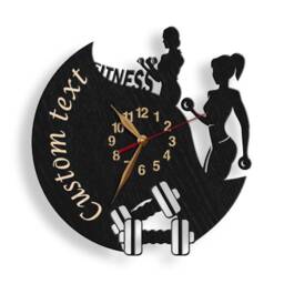 Wall Clock Body Fitness Club 12-18Inch Non-Ticking Large, Women Bodybuilding Female Sport, Gym Art D??cor #198 - thumbnail 3