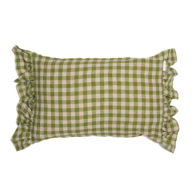 Ruffle Pillowcase - Granny Smith - image 1