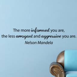 Nelson Mandela Informed Inspirational Motivational Wall Decal Quote Art Inspired Focus Positive Home Room Decor Encouragement 42x10 In - thumbnail 3