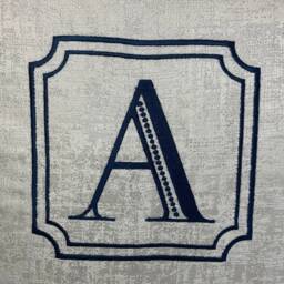 "Luxury Cushion, Personalised Monogram Initials Cushion - Pillow , Embroidered 16""/12""x20" - thumbnail 2