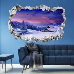 Snow Winter Trees Wall Decal Sticker Mural Poster Print Art Home Bedroom Office Decor Kr48 - thumbnail 2