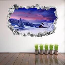 Snow Winter Trees Wall Decal Sticker Mural Poster Print Art Home Bedroom Office Decor Kr48 - thumbnail 3