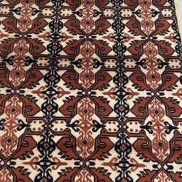 4??6Ft Handmade Rug For Bedroom - Geometric Wool Carpet - thumbnail 3