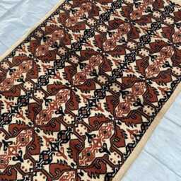 4??6Ft Handmade Rug For Bedroom - Geometric Wool Carpet - thumbnail 2
