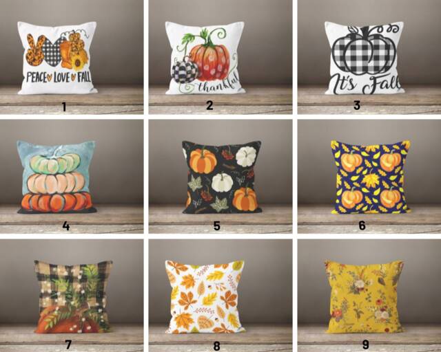 Fall Pumpkin Pillow Case/Pumpkin Cover/Autumn Throw Cushion Cover/Farmhouse Style Top/Autumn Leaf Case - image 1