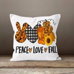 Fall Pumpkin Pillow Case/Pumpkin Cover/Autumn Throw Cushion Cover/Farmhouse Style Top/Autumn Leaf Case - thumbnail 2