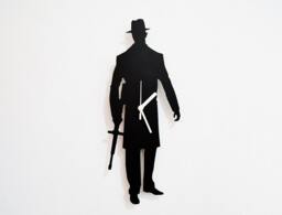 American Mafia Gangster Silhouette - Wall Clock - thumbnail 1