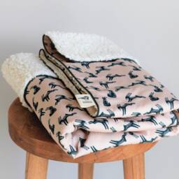 Baby Blanket Crib Soft Made Of 100% Cotton Rabbit Hare Girl Baby Shower Gift Romarin - thumbnail 2