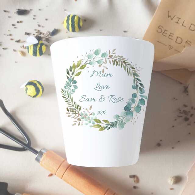 Personalised Ceramic Plant Pot, Custom Mother's Day Gift - image 1
