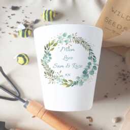 Personalised Ceramic Plant Pot, Custom Mother's Day Gift - thumbnail 1