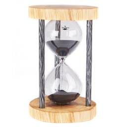 Handmade Live Edge Elm Sand Timer - Rustic Hourglass - 15 Or 30 Minutes - thumbnail 2