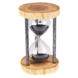 Handmade Live Edge Elm Sand Timer - Rustic Hourglass - 15 Or 30 Minutes