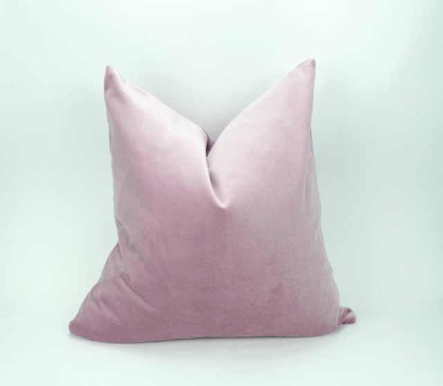 Lilac Velvet Pillow Cover Heavy Cotton Cushion Case - image 1