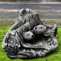 Hedgehog Couple Statue Garden Hedgehogs Stone Animal Pair Figurine Woodland Decor Cement Hedgehog Sculpture Wildlife Ornament Forest - thumbnail 3