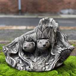 Hedgehog Couple Statue Garden Hedgehogs Stone Animal Pair Figurine Woodland Decor Cement Hedgehog Sculpture Wildlife Ornament Forest - thumbnail 4