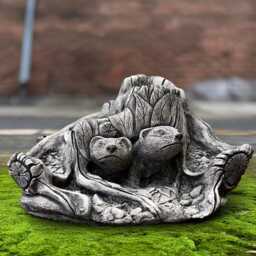 Hedgehog Couple Statue Garden Hedgehogs Stone Animal Pair Figurine Woodland Decor Cement Hedgehog Sculpture Wildlife Ornament Forest - thumbnail 1