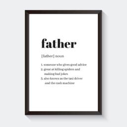 Dad Definition Print, Father's Day Present, Gifts For Dad, Daddy Family Minimalist Word Art - thumbnail 2