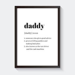 Dad Definition Print, Father's Day Present, Gifts For Dad, Daddy Family Minimalist Word Art - thumbnail 3