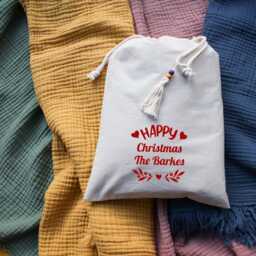 Cotton Muslin Throw Blanket, Four Layers Muslin, Anniversary, Couple Gift, Christmas Baptism Personalised Gift For Her - thumbnail 2