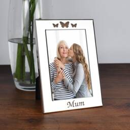 Personalised Mum Silver Photo Frame Butterfly Gift Ideas For Mother's Day Birthday Christmas New Memories 4x6 5x7 Engraved - thumbnail 3