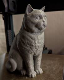 British Short Hair Figurine Statue -3D Printed - For Cat Lovers, Ornament, Memorial, Gift - thumbnail 1