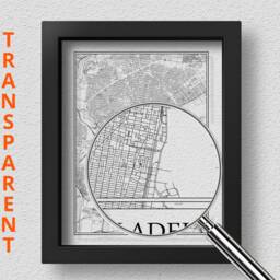 Transparent Philadelphia City Map Detailed Wall Art Print Poster Pennsylvania Gift - thumbnail 3