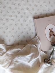 Neutral Floral Crib Sheet, Vintage Baby Bedding, Beige Cottagecore Nursery Decor, Mini Sheet Or Changing Pad Cover