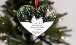 Personalised First Christmas As Grandparents Bauble - Grandparent Gifts Nanny Grandad Gift Ornament