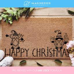 Happy Holidays Doormat - Christmas Lovers Funny Gnome Gift Mat Porch Decor - thumbnail 1