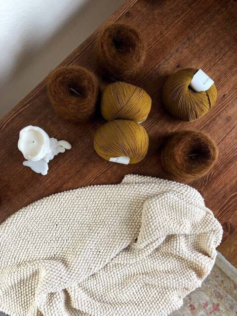 Hand-Knit Baby Blanket/Cream - Natural White Seed Moss Stitch Textured 100% Pima Cotton Hand-Made Shower Gift - image 1