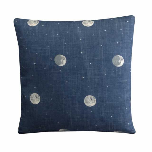 Andrew Martin Over The Moon Blue & White Designer Pillow Cover 16x16 - image 1