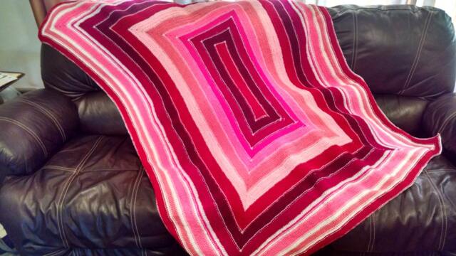 Large Crocheted Throw Blanket Sweetheart - image 1