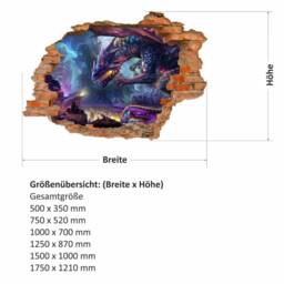 097 Wall Decal Dragon Fantasy - Hole in The Wall - thumbnail 2