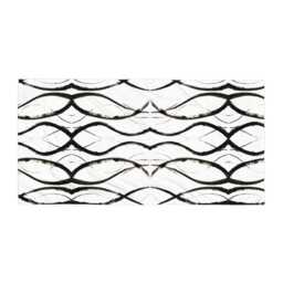 Black & White Patterned Beach Towel Abstract Shapes, Soft Terry Fabric - thumbnail 3