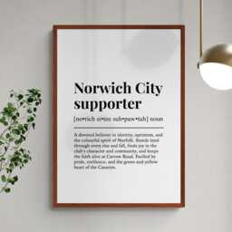 Norwich City Supporter Funny Definition Sport Football Gift Wall Art Print - thumbnail 2