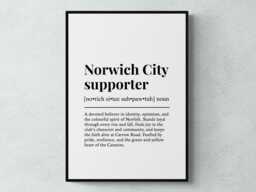 Norwich City Supporter Funny Definition Sport Football Gift Wall Art Print - thumbnail 1